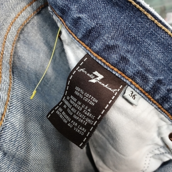 7 for all mankind men's bootcut blue jeans sz 36x29. Rise 10". 293 8pm - Picture 8 of 9